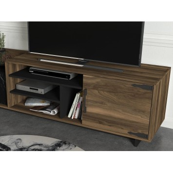 Mueble TV Siento negro nogal - 804TRH3059