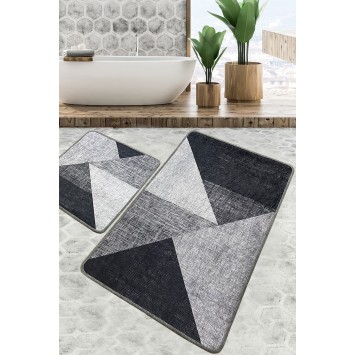 Alfombra de baño Set (2 piezas) Phell v2 gris