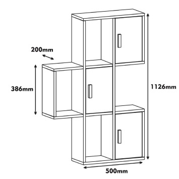 Estante de pared Flora crema nogal - 845HCT1602