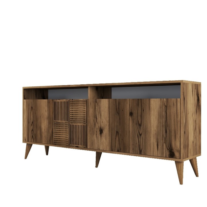 Conjunto de muebles de salón Milan 524 nogal