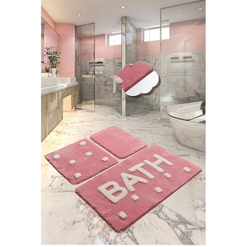 Alfombra de baño Set (3 piezas) Bath  rosa