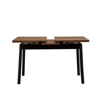 Set mesa comedor extensible y sillas (4 piezas) Oliver-V2 negro - 869VEL8163