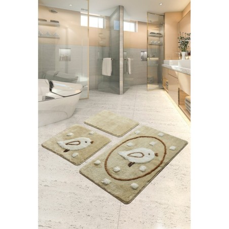 Alfombra de baño Set (3 piezas) Birdie  piedra