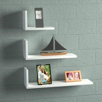 Estante de pared Atlas blanco - 731WAT1606