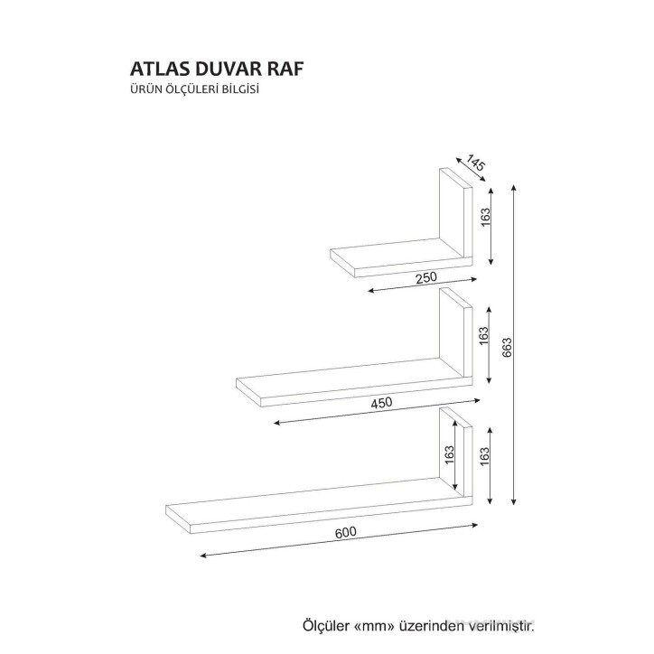 Estante de pared Atlas blanco