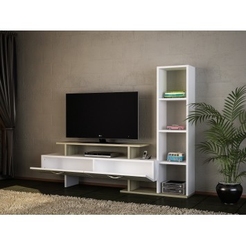 Mueble TV con estante Minel córdoba blanco - 731WAT3041