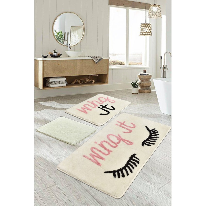 Alfombra de baño Set (3 piezas) Wing  crudo