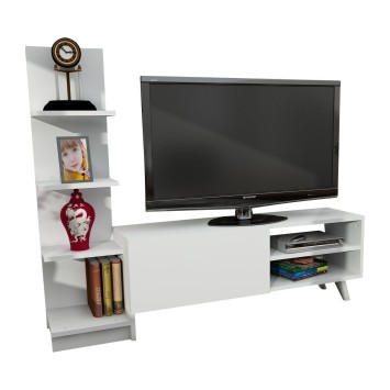 Mueble TV con estante Salvador blanco - 756FRN3010