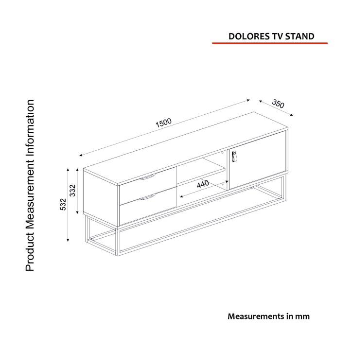 Mueble TV Dolores antracita zafiro