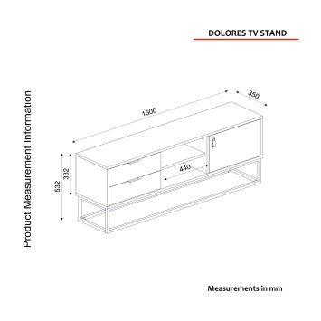 Mueble TV Dolores antracita zafiro - 804TRH3069