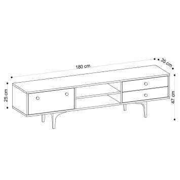 Mueble TV Alessa roble - 393MRD1103