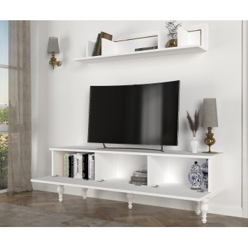 Mueble TV con estante Scarlett blanco - 804TRH3061