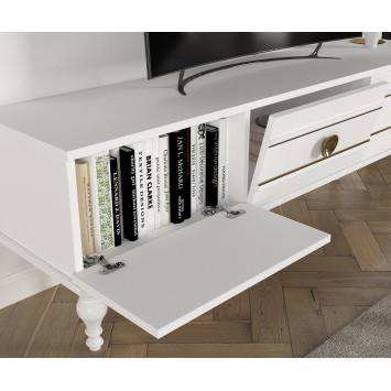 Mueble TV con estante Scarlett blanco - 804TRH3061