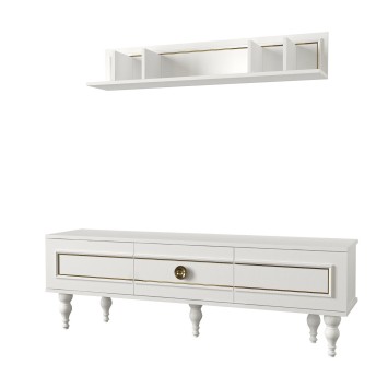 Mueble TV con estante Scarlett blanco - 804TRH3061