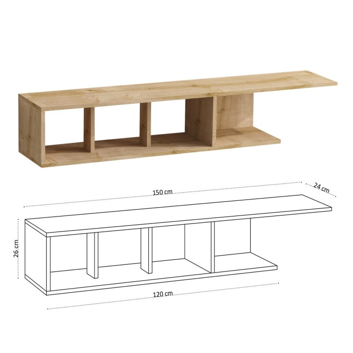 Mueble TV Pan-DEC0069 roble zafiro