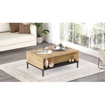 Mesa de centro LV31-KL roble negro - 956LCS1224