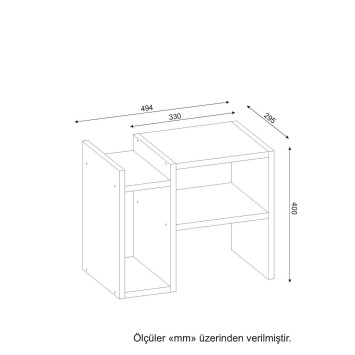 Mesa auxiliar Piyon blanco - 756FRN2810