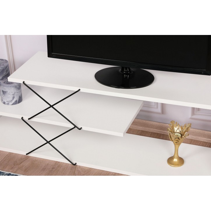 Mueble TV Zig Zag blanco