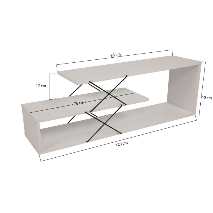 Mueble TV Zig Zag blanco