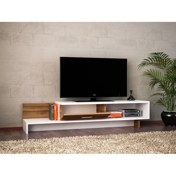 Mueble TV Wrap nogal blanco