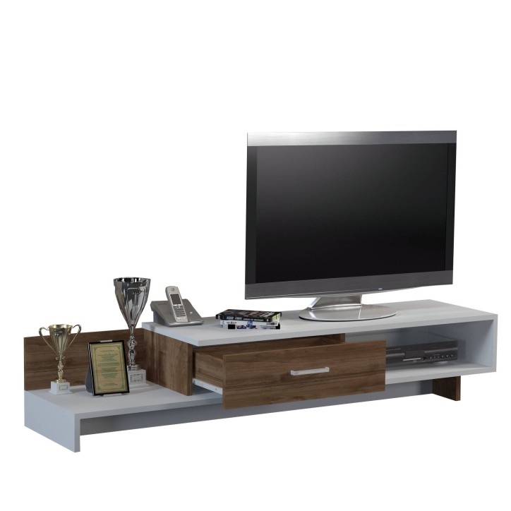 Mueble TV Wrap nogal blanco