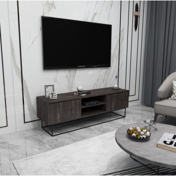 Mueble TV Escape 140 negro marrón oscuro - 854KLN3069