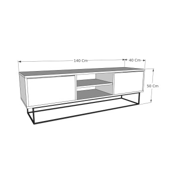 Mueble TV Escape 140 negro marrón oscuro - 854KLN3069