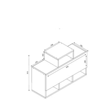 Mueble de pared Colin blanco - 756FRN4901