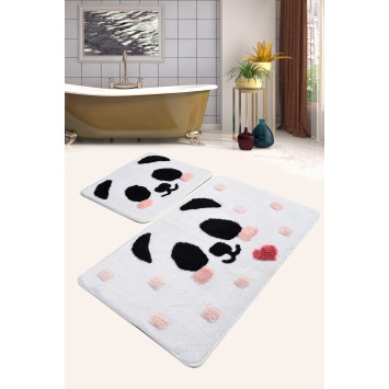 Alfombra de baño Set (2 piezas) Panda multicolor