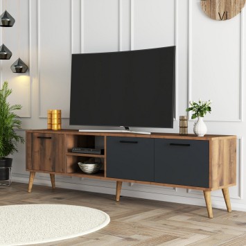 Mueble TV Exxen -1581 antracita nogal - 389MZA1175