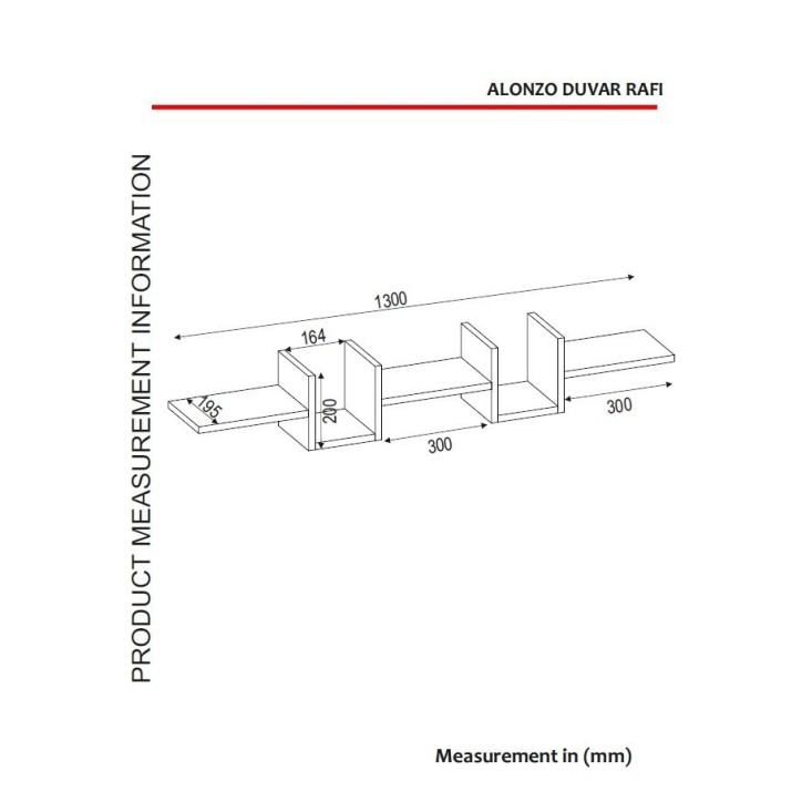 Estante de pared Alonza blanco