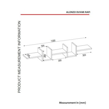 Estante de pared Alonza blanco - 745DCD1602