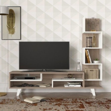 Mueble TV con estante İsabel córdoba blanco