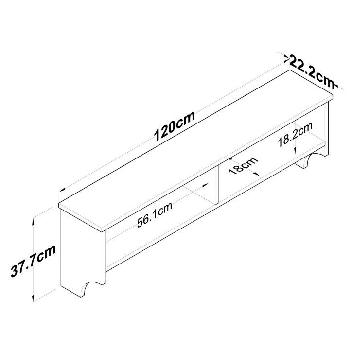 Recibidor P2 2460 nogal blanco