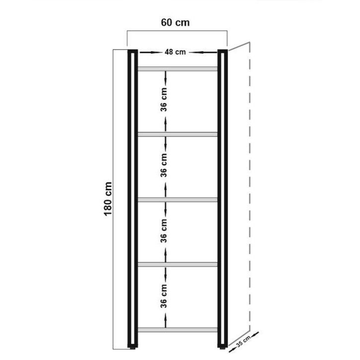 Conjunto de muebles de salón Cosmo -TKM.7 pino atlántico negro