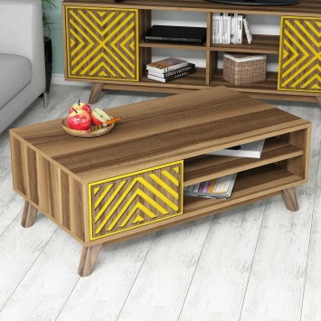 Mesa de centro İnci amarillo nogal - 845HCT2841