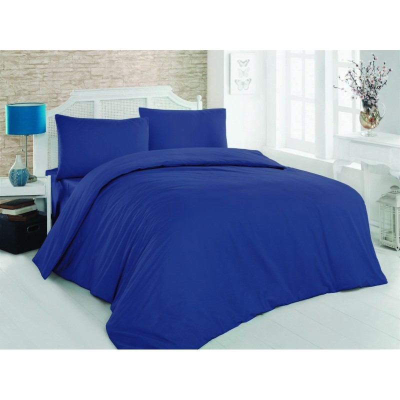 Juego ropa de cama Ranforce King Dark Blue azul oscuro