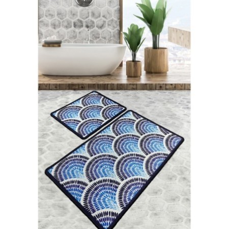 Alfombra de baño Set (3 piezas) Azul  multicolor