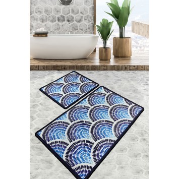 Alfombra de baño Set (3 piezas) Azul  multicolor