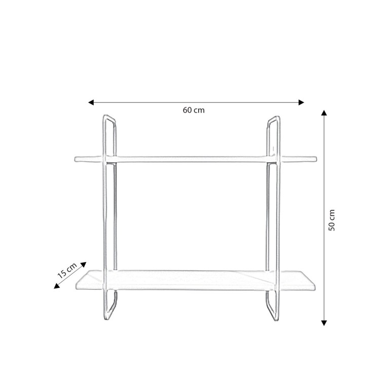 Estante de pared Hagen L2064 blanco oro