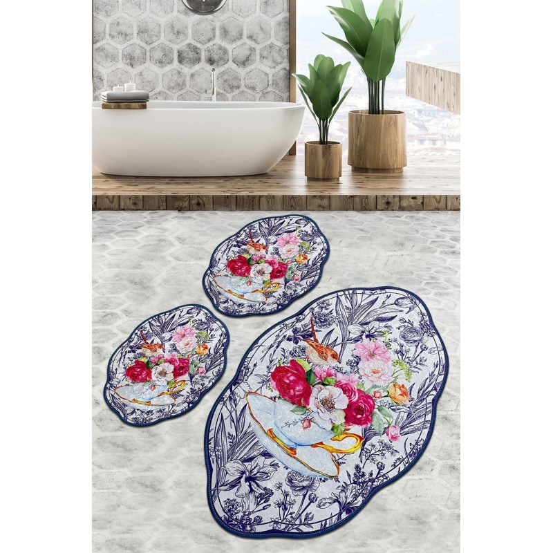 Alfombra de baño Set (3 piezas) Birdie Lohal Djt multicolor