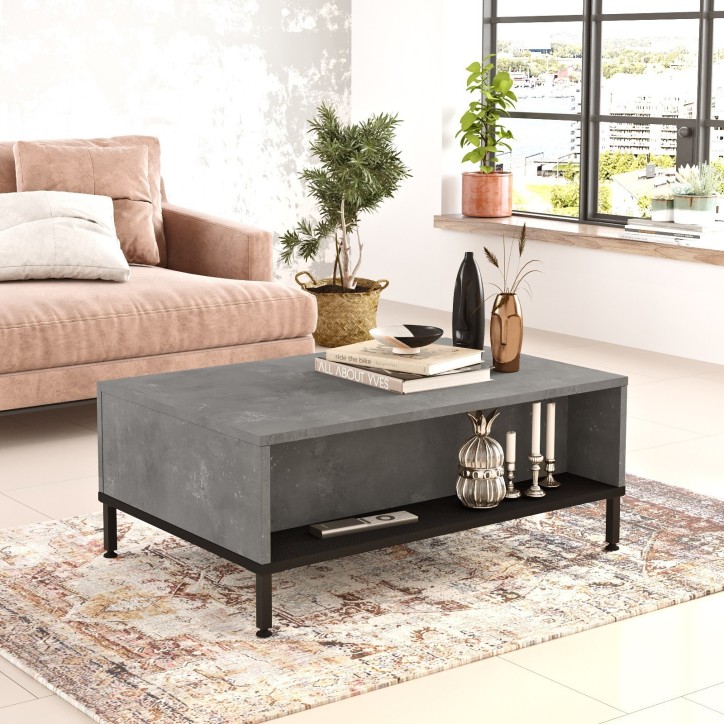 Mesa de centro LV31-RL gris negro