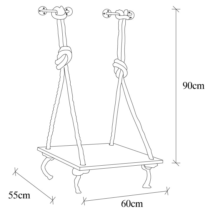 Estante de pared CM-001 madera negro