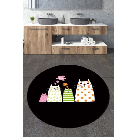 Alfombra de baño Four Cats Circle Djt 160 multicolor