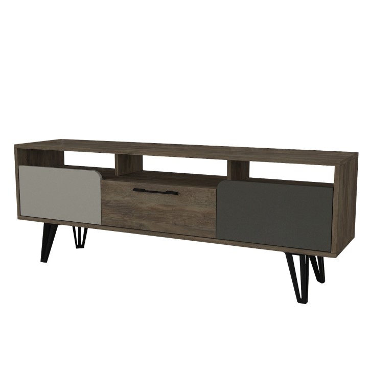 Mueble TV Borges nogal antracita gris