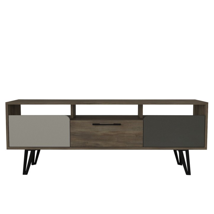 Mueble TV Borges nogal antracita gris