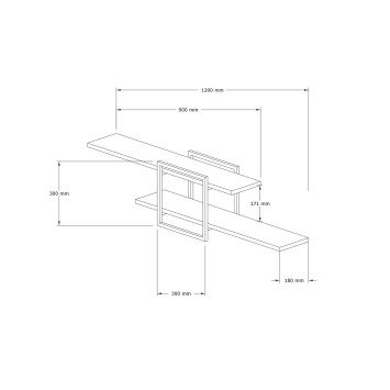 Estante de pared Mone roble zafiro - 495SSE1158