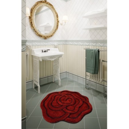 Alfombra de baño Big Rose  rojo