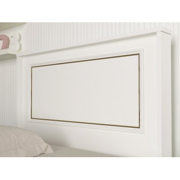 Cama individual Ravenna dorado blanco - 804TRH4004