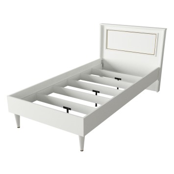 Cama individual Ravenna dorado blanco - 804TRH4004